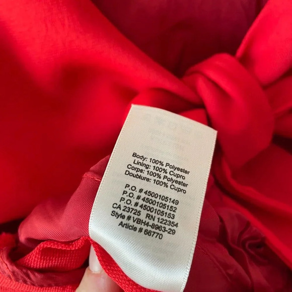 Aritzia Wilfred Ecoulement Jumpsuit V Neck Tie Back Red Size 2 - Picture 8 of 8